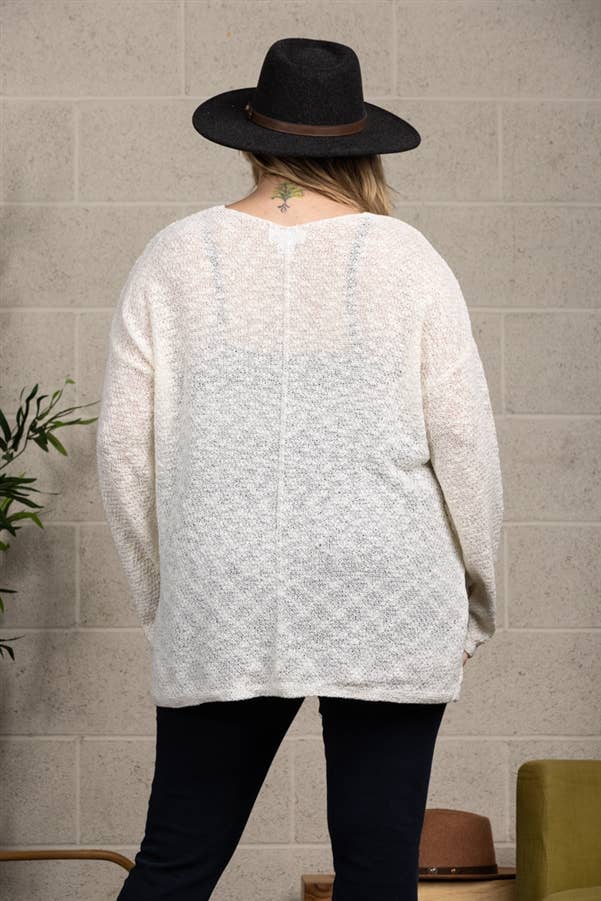 Plus Ivory Knit