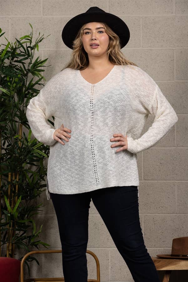 Plus Ivory Knit