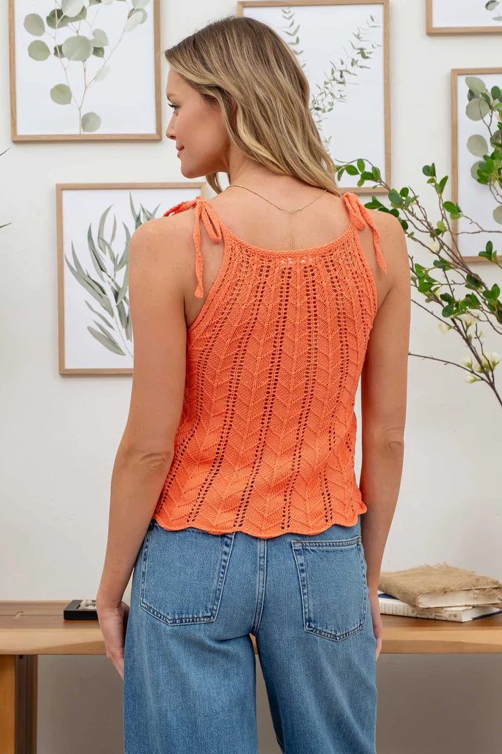 Orange Knit Cami