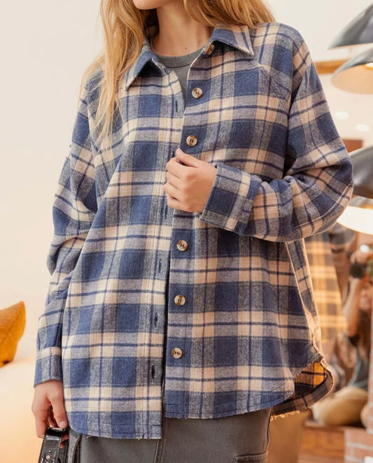 Blue Flannel Shacket