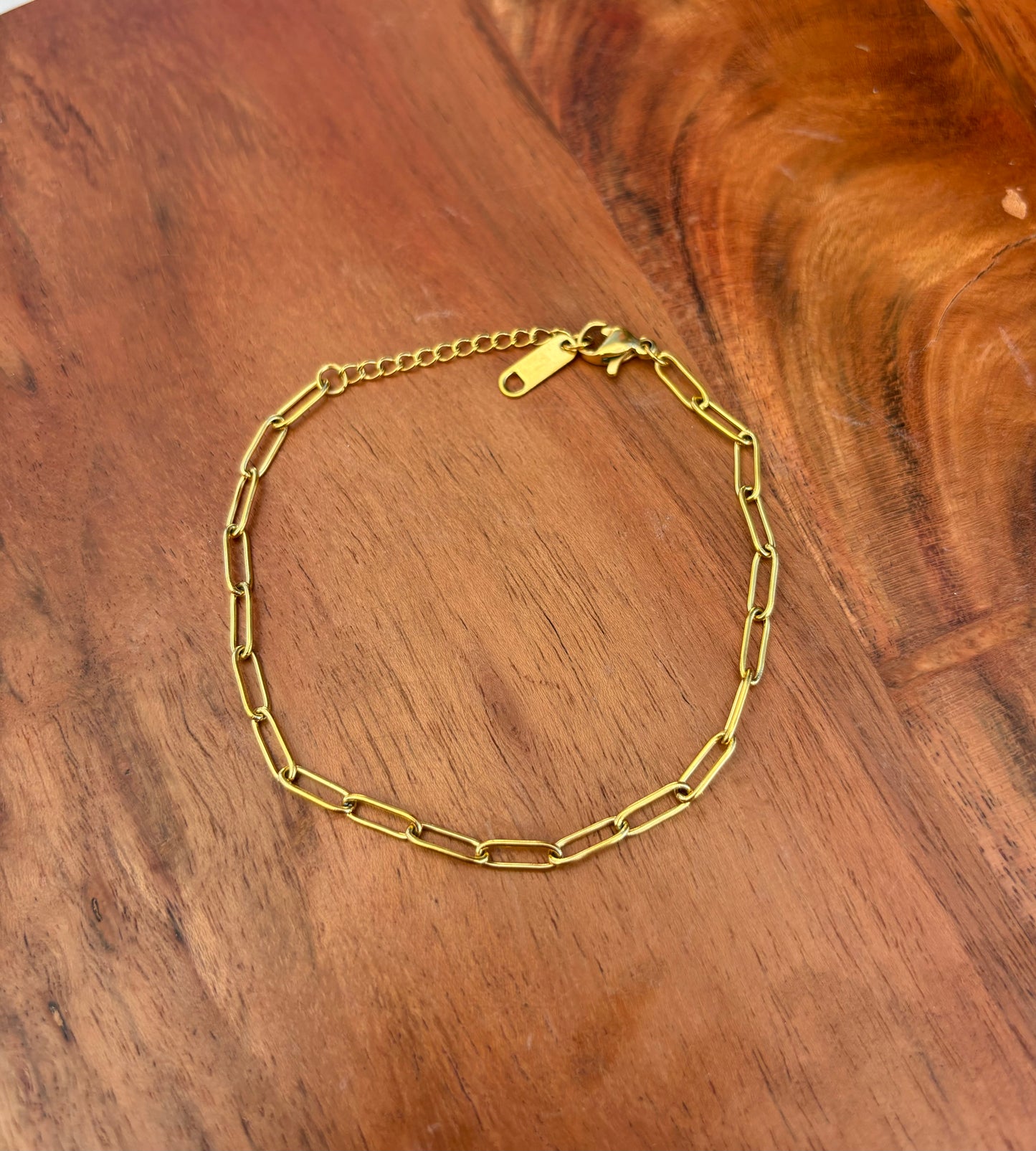 Paperclip Gold Bracelet