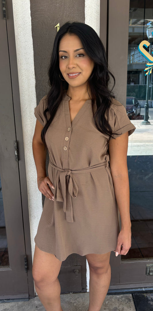 Mocha Tie Dress