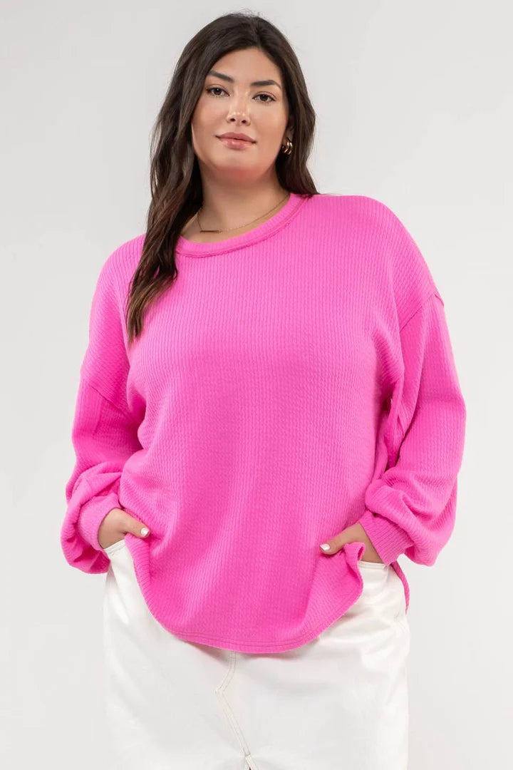 Plus Pink Crewneck Sweater