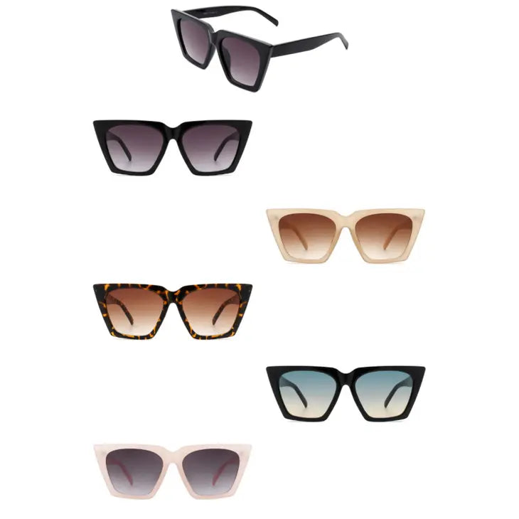 Square Retro Cat Eye Sunglasses