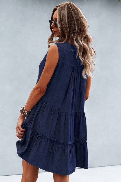 Navy Sleeveless Dress