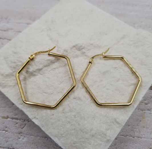 Hexagon Earrings