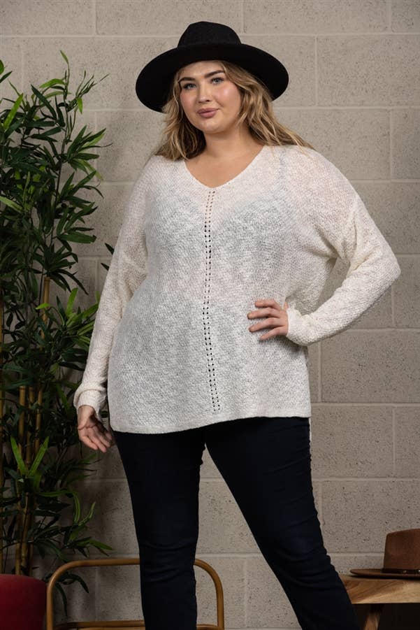 Plus Ivory Knit