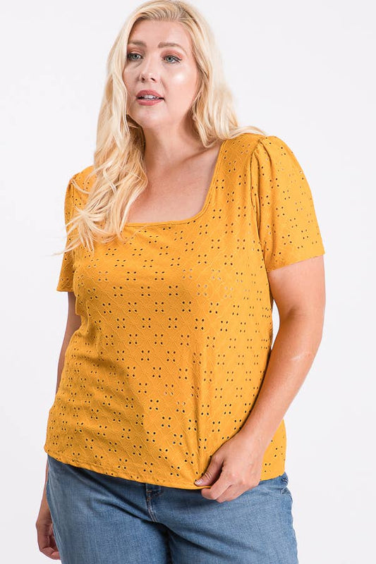 Plus Eyelet Solid Top