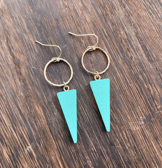 Teal Statement Earrings